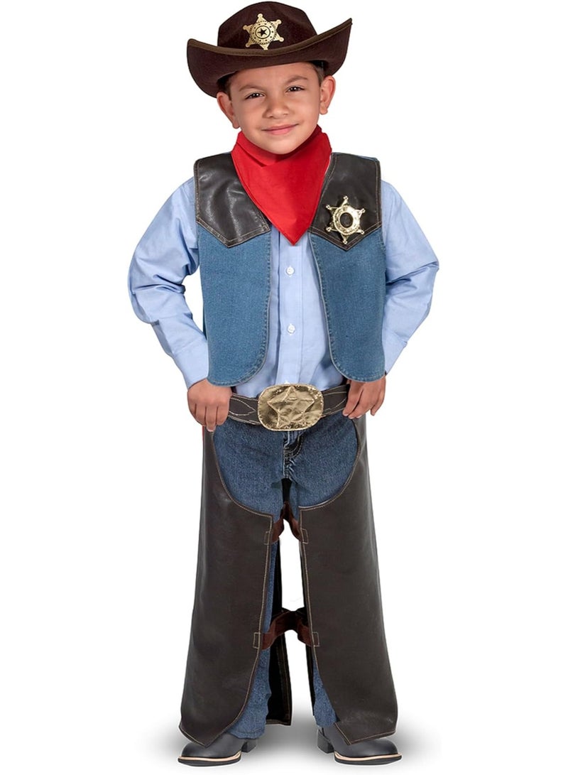 ميليسا آند دوج زي رعاة البقر للأطفال، طقم ملابس تنكرية لحفلات الكوسبلاي للأطفال من سن 3 إلى 6 سنوات. - Image 3